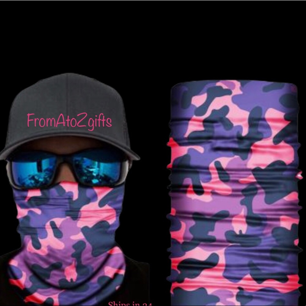 Camo Camouflage 16 n 1 Neck Gaiter Face Cover Dust Mask Biker Rag ONE total